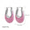 Wholesale  Stainless Steel Oil Drop Color Enamel U-shaped Earrings