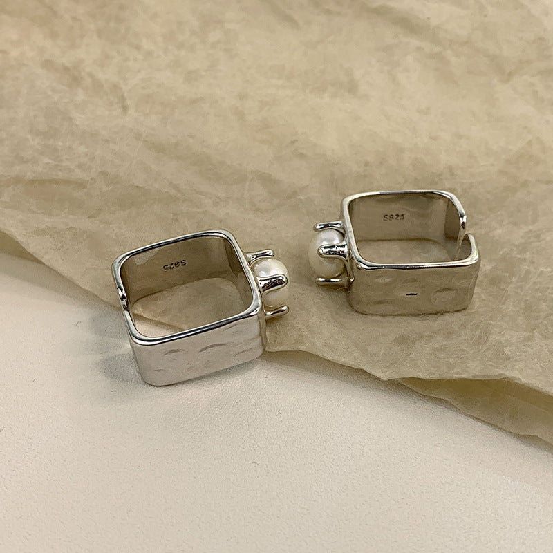 Wholesale  S925 sterling silver pearl ring  jewelry