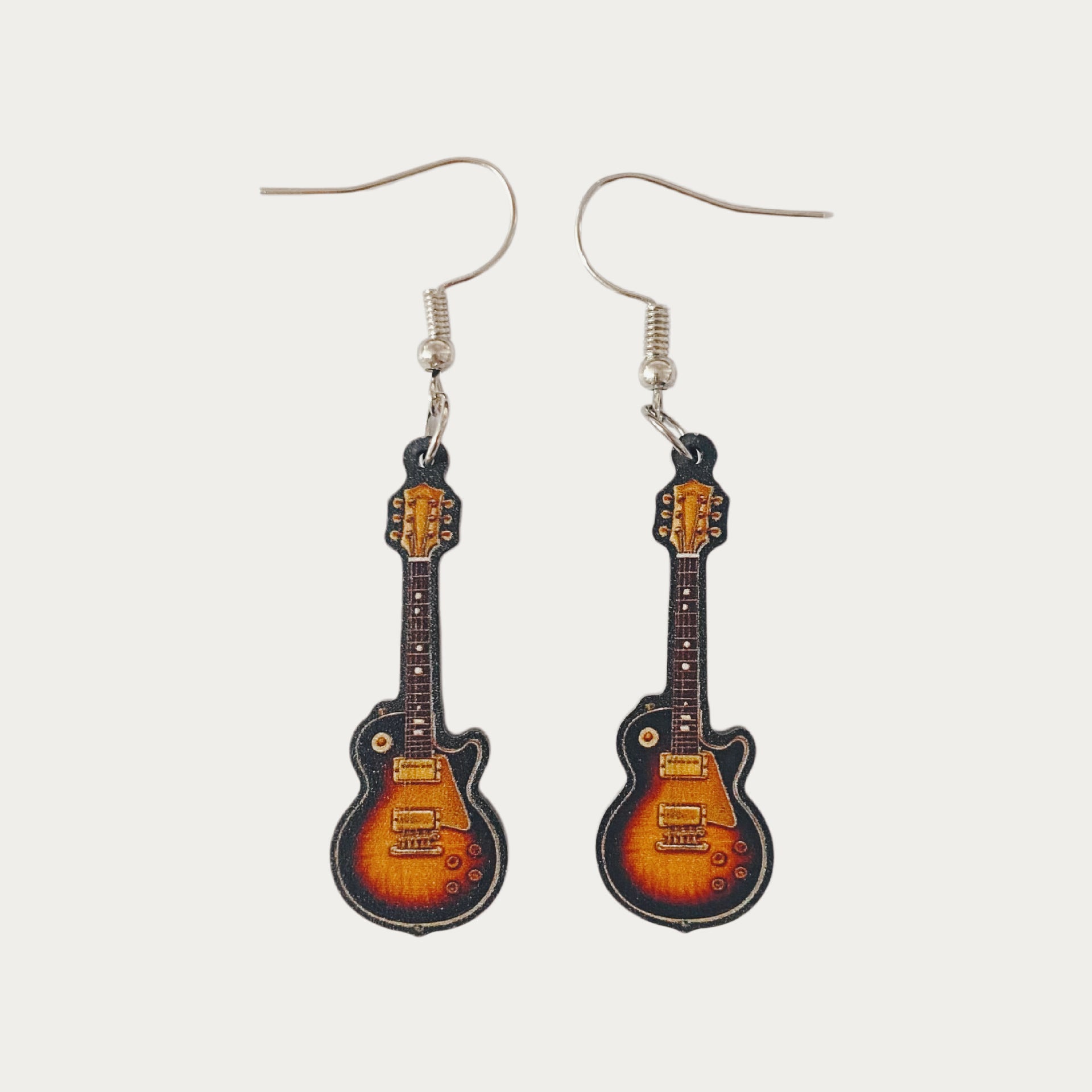 Wholesale Punk Retro Fun Acrylic Electric Guitar Earrings