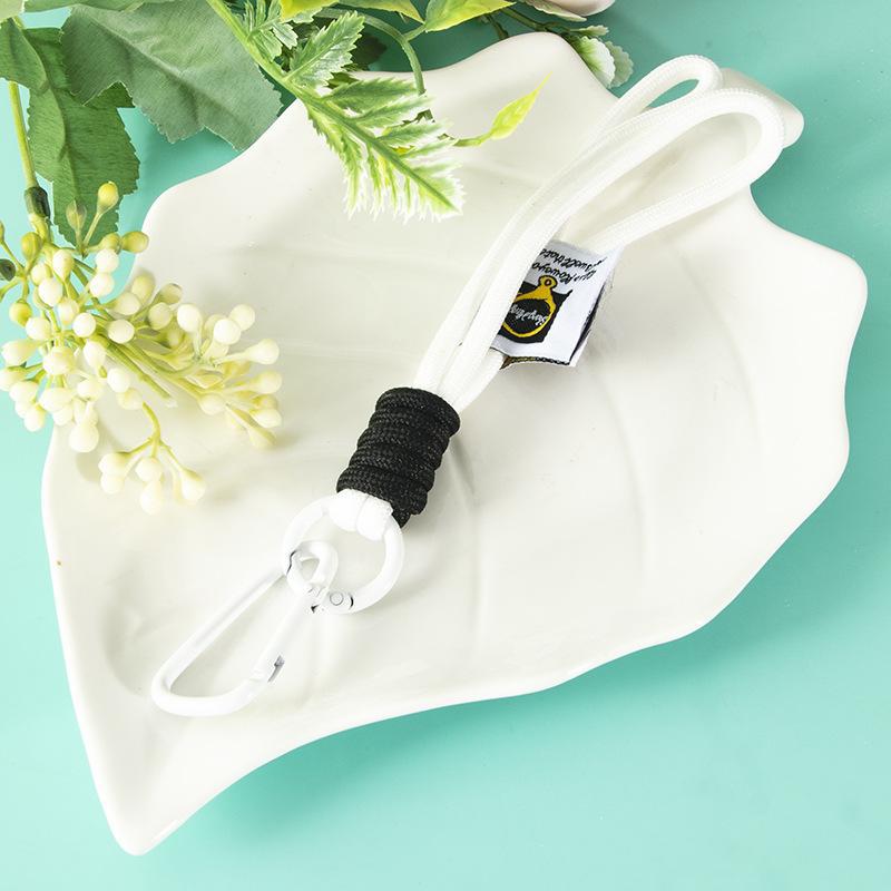 Wholesale Color matching lanyard nylon braided rope keychain