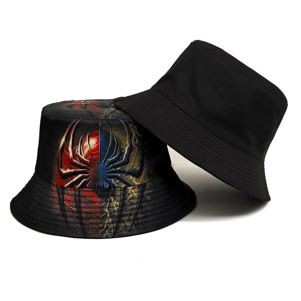 Wholesale spider printing fisherman hat bucket hat
