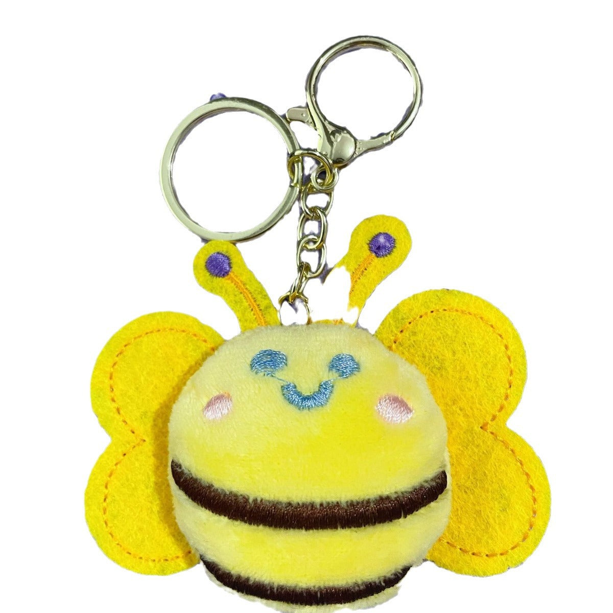 Wholesale Cartoon plush dollcute bee keychain