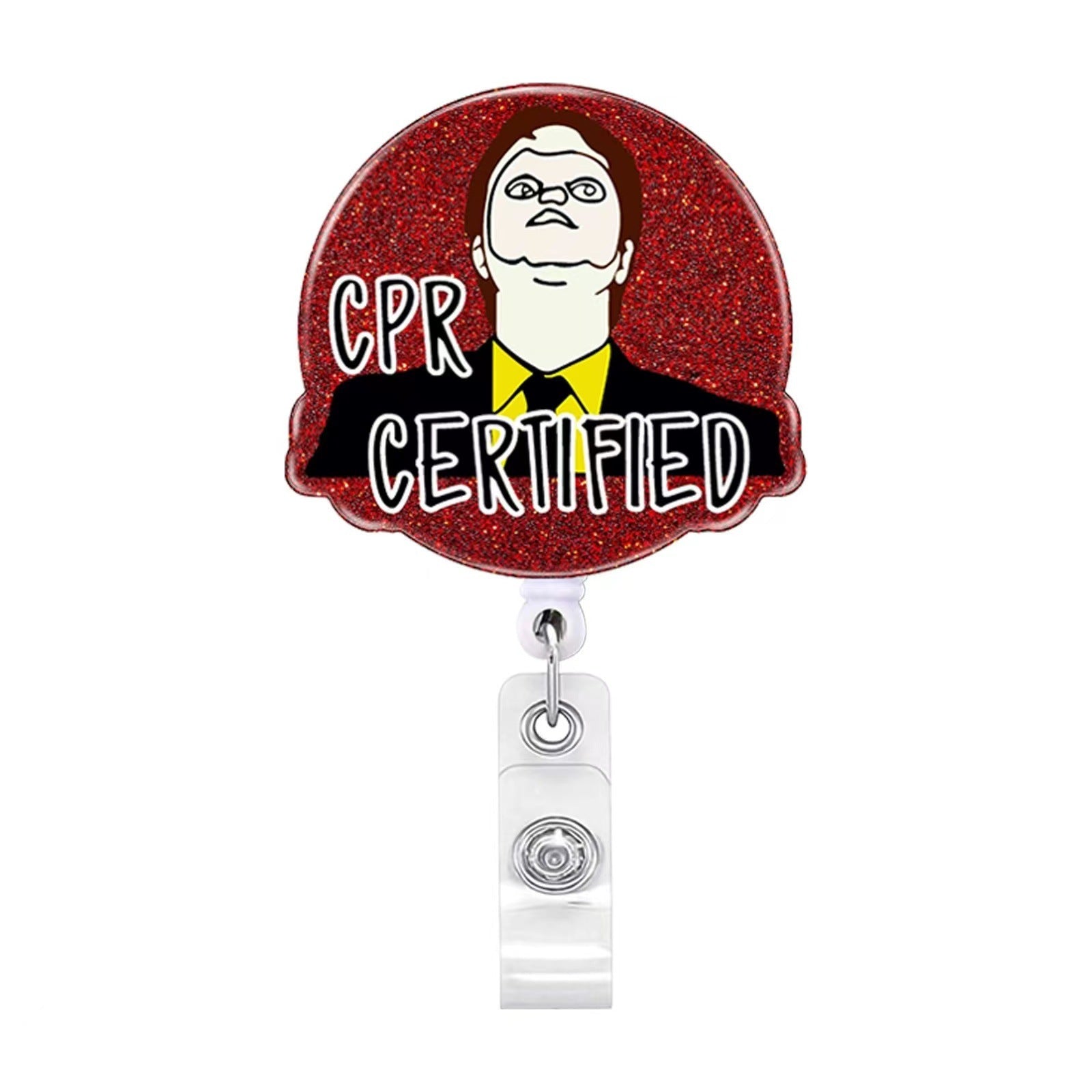 Wholesale Acrylic Halloween Ghost Medical Retractable Badge Keychain ACC-KC-LingYu006