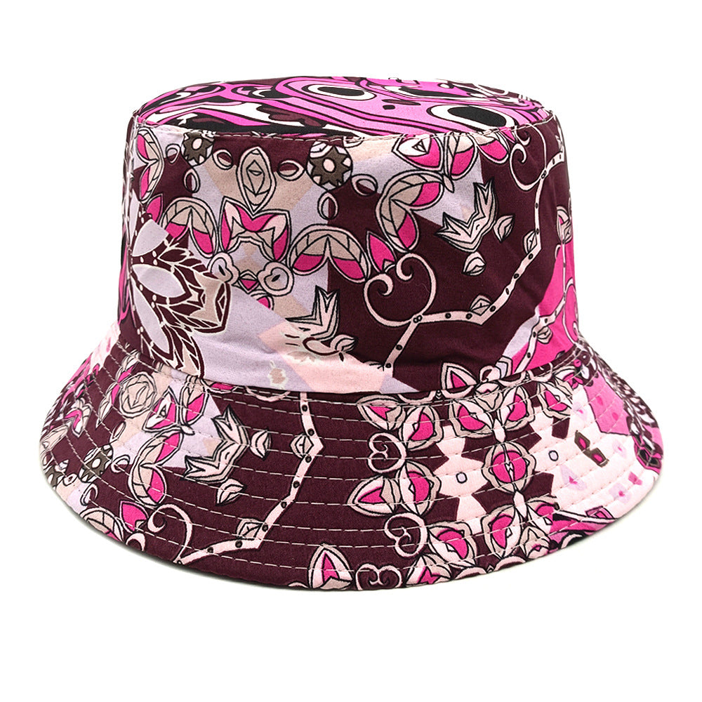 Wholesale Four Seasons Sun Visor Geometric Bucket Hat Colorblock