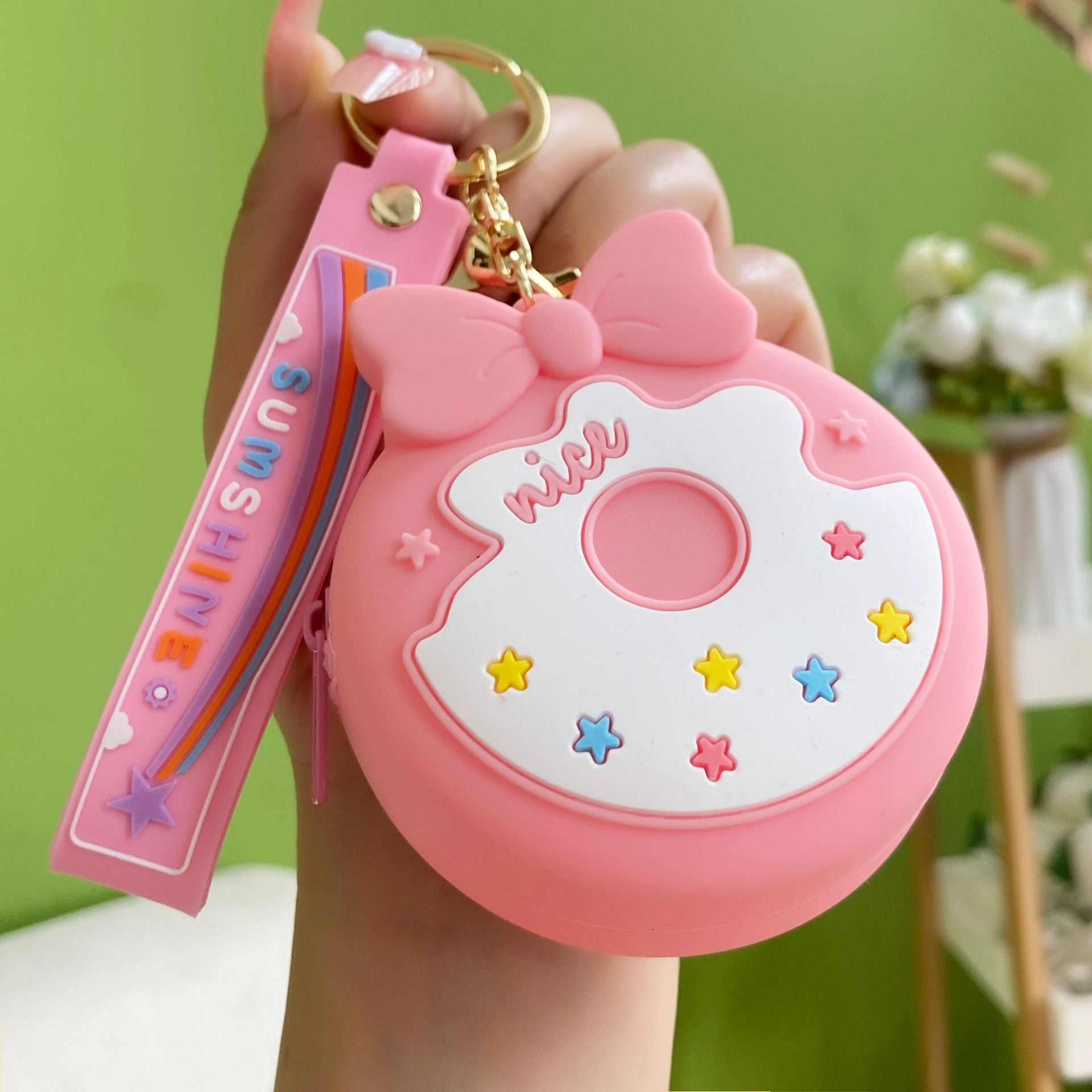 Wholesale Cartoon Cute Macaron Coin Wallet Keychain Lanyard Keychain ACC-KC-YanG009