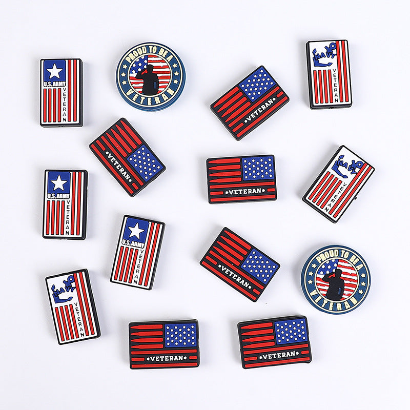 Wholesale 20pcs Veteran Silicone Beads Focal Beads DIY Bead Pen Accessories ACC-BDS-RongFa028