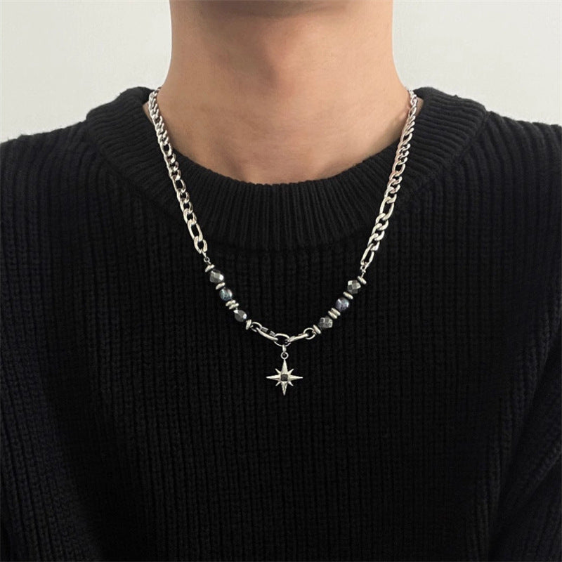 Wholesale Dark Star Men's Titanium Steel Sweater Chain Necklaces