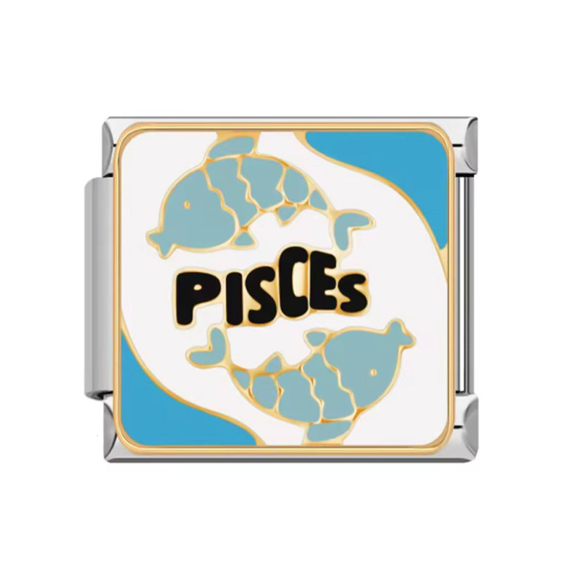 Wholesale Italian Charm Bracelet 9mm DIY Splicing Valentine's Day Series Stainless Steel Composable Bracelet