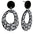 Wholesale black and white polka dot geometric diamond acrylic earrings