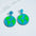 Wholesale  earth environmental protection glitter acrylic round ladies earrings