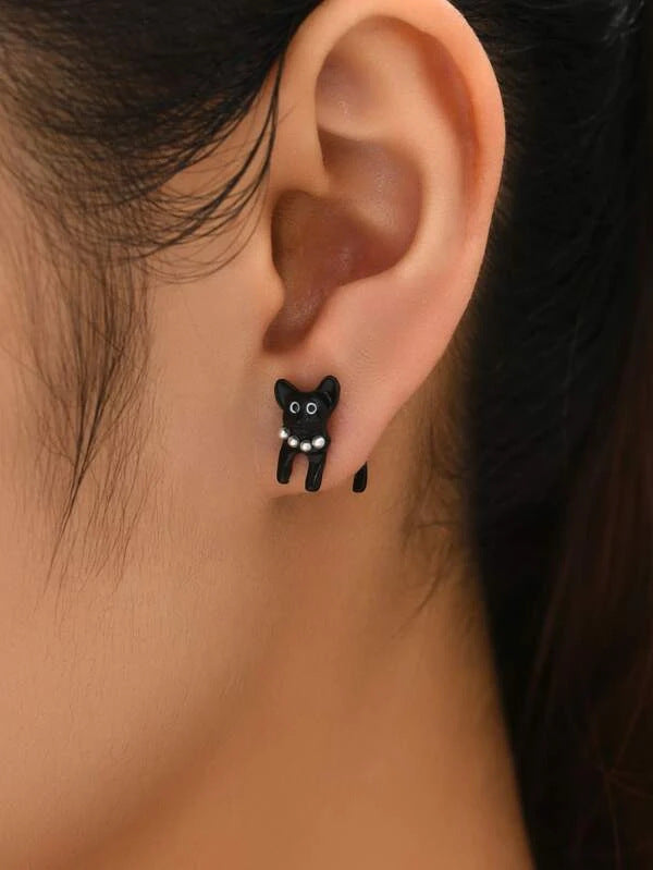 Wholesale Cute Little Cat Simple Ear Studs Earrings