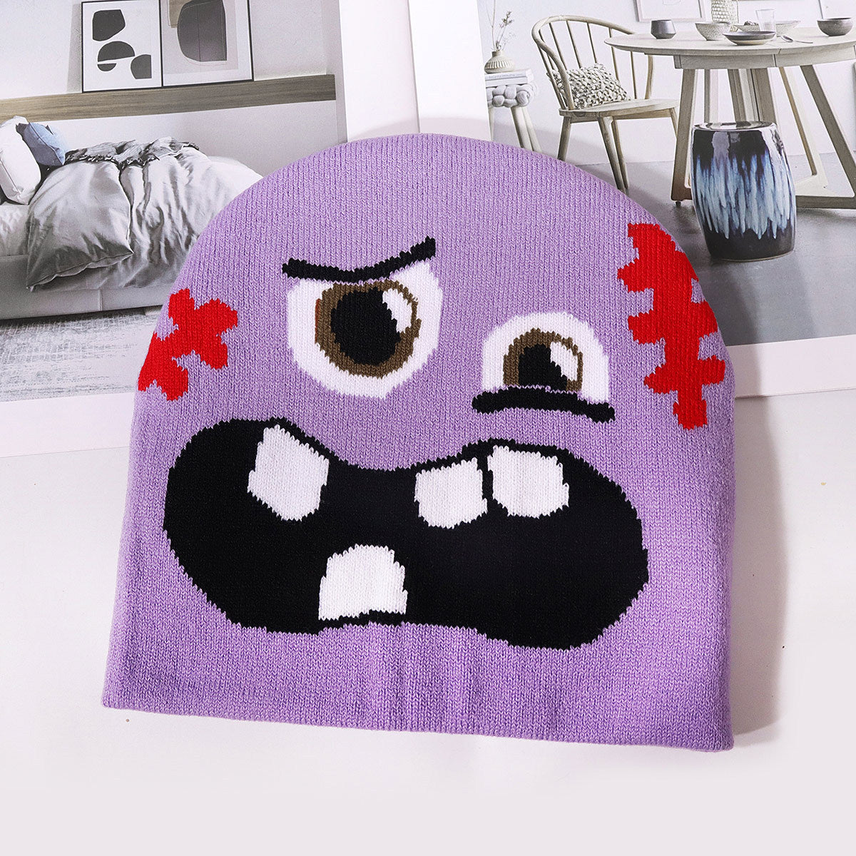 Wholesale Funny Expression Pattern Knitted Hat ACC-HT-Junl006