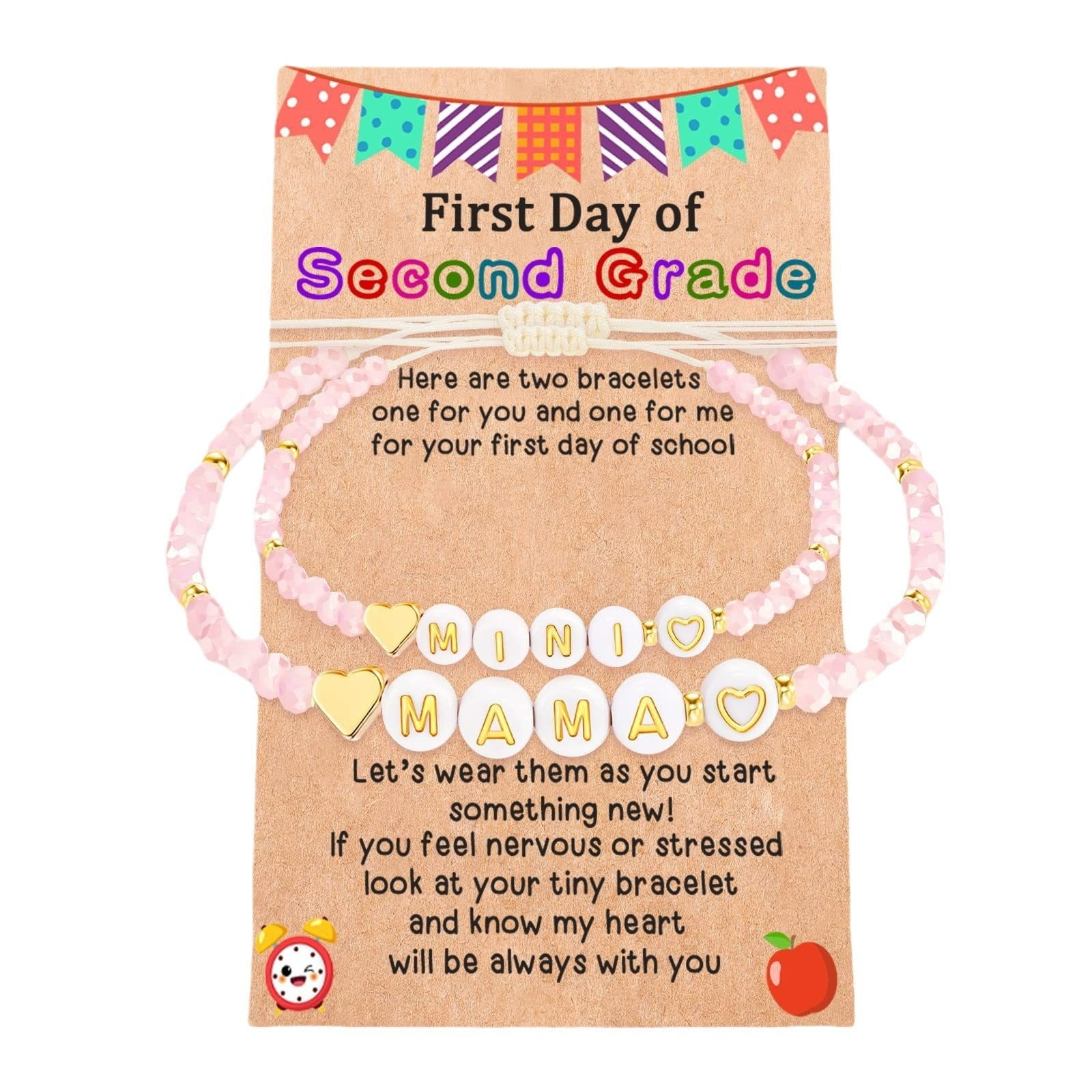 Wholesale Open School season Bracelet Pink Diamond beads love pendant hand-woven adjustable bracelet