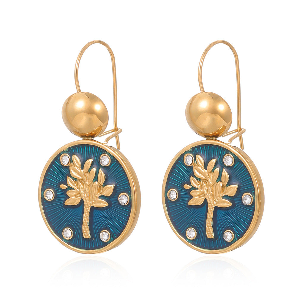 Wholesale Stainless Steel  Full Diamond Earrings