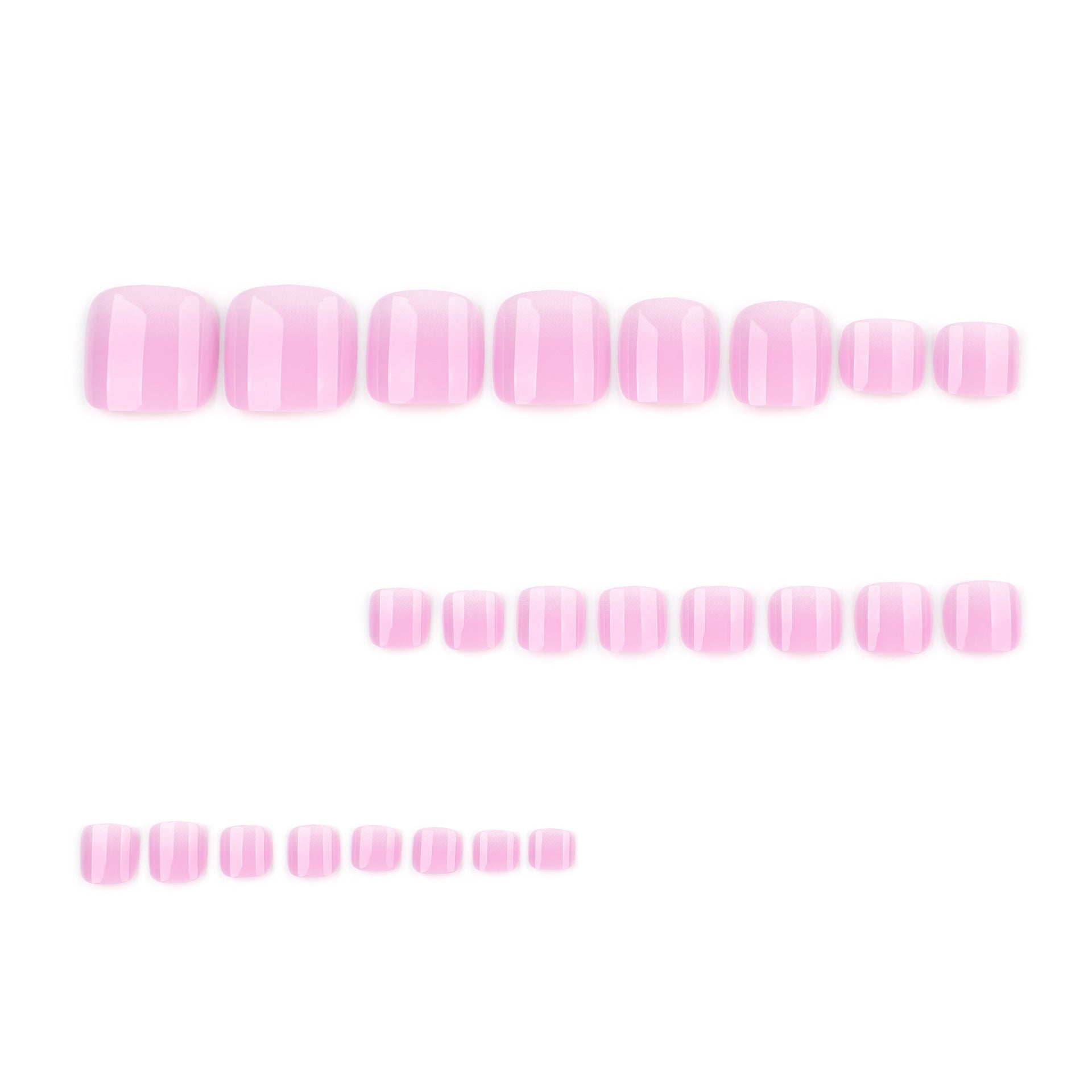 Wholesale 24 Pieces/box Gradient Pink Nails Kits Nail Stickers