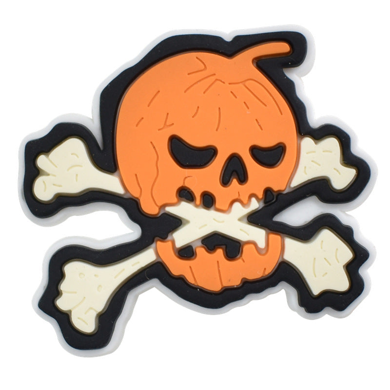 Wholesale Random 100pcs Halloween PVC Soft Rubber Shoe Buckle Decoration ACC-SC-RYY068