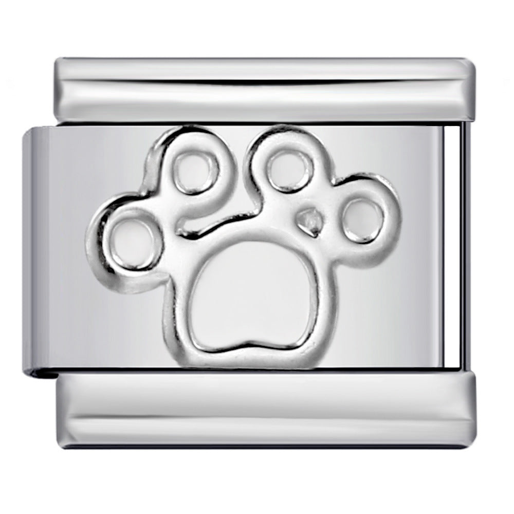 Wholesale Italian Charm Bracelet 9mm DIY Splicing Removable Gold and Silver Stainless Steel Composable Bracelet