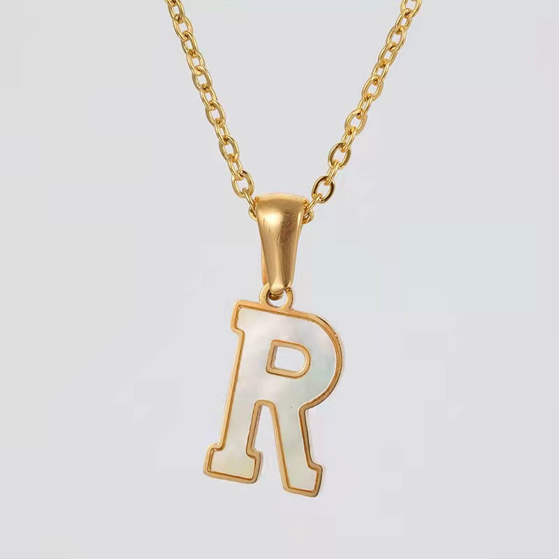 Wholesale Stainless steel letter necklace