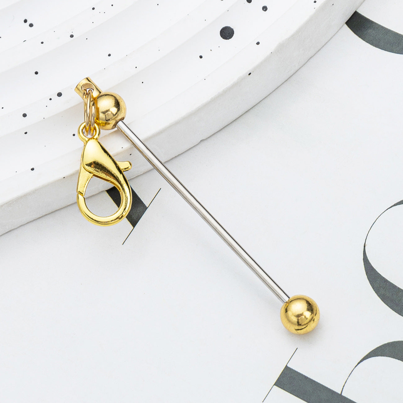 Wholesale Beadable Bar Keychains DIY Zipper Decoration ACC-KC-HuaH007