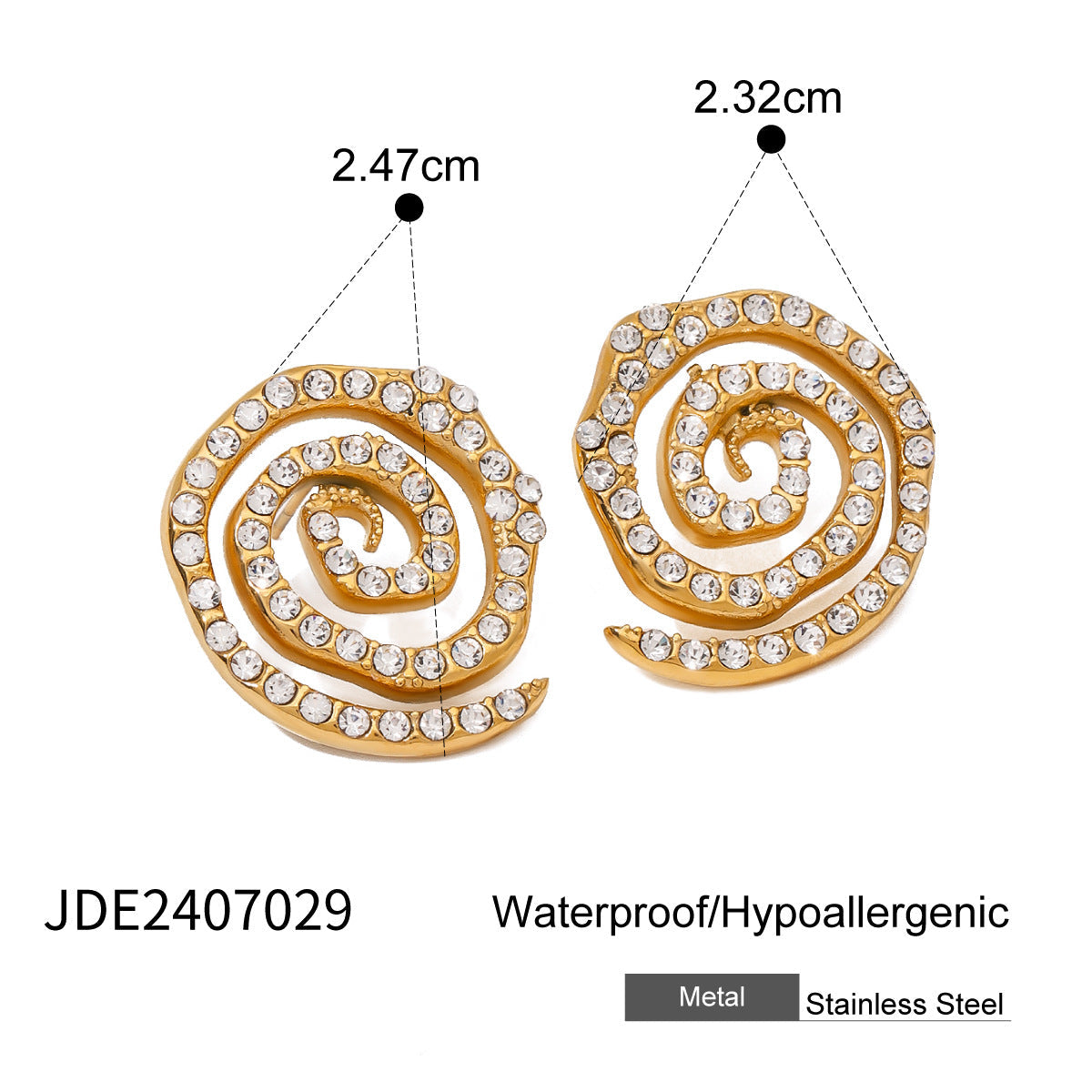 Wholesale stainless steel conch necklace pearl earrings zircon earrings