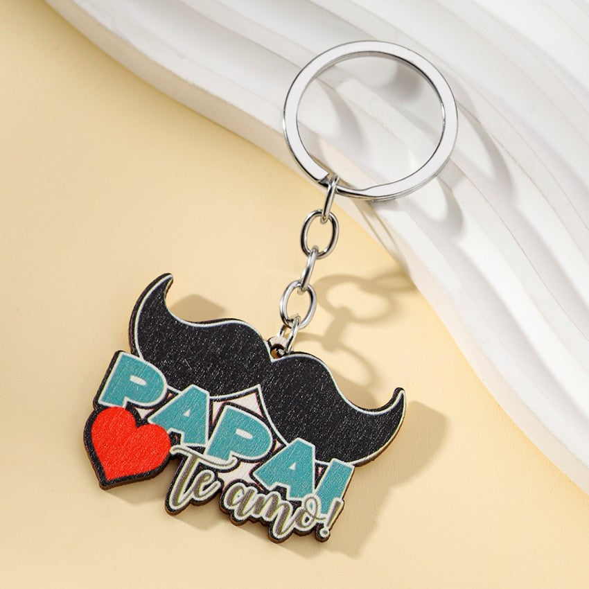 Wholesale Creative Father's Day Wooden Sign Keychain ACC-KC-RongR045