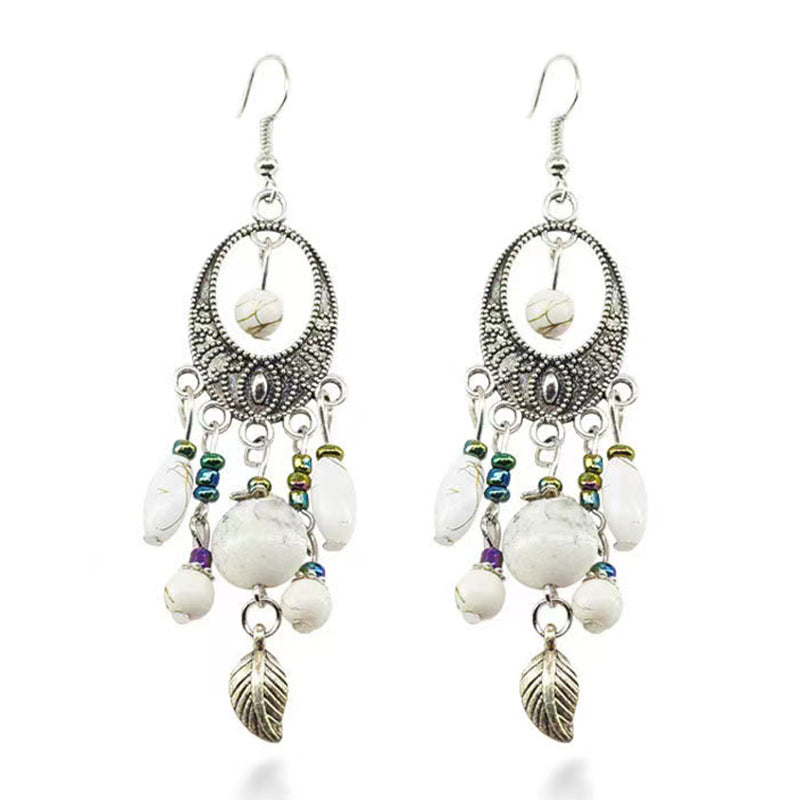 Wholesale Zinc Alloy Tassel Earrings with Bohemian Ethnic Design for Fashion Boutique Resale