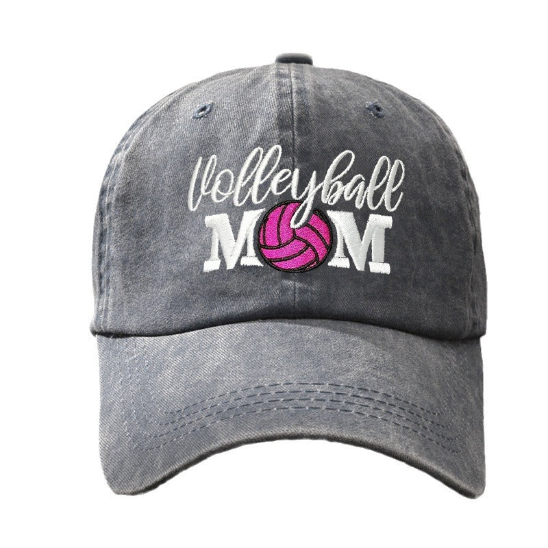 Wholesale Embroidered Hat VOLLEYBALL MOM Washed Baseball Cap Mother's Day ACC-HT-TangQiu016