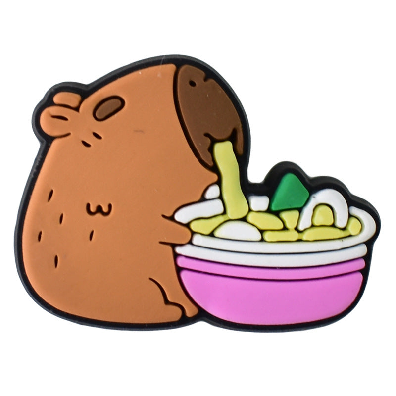 Wholesale Random 100pcs Cartoon Cute Small Animal PVC Soft Rubber Shoe Buckle Decoration ACC-SC-RYY063