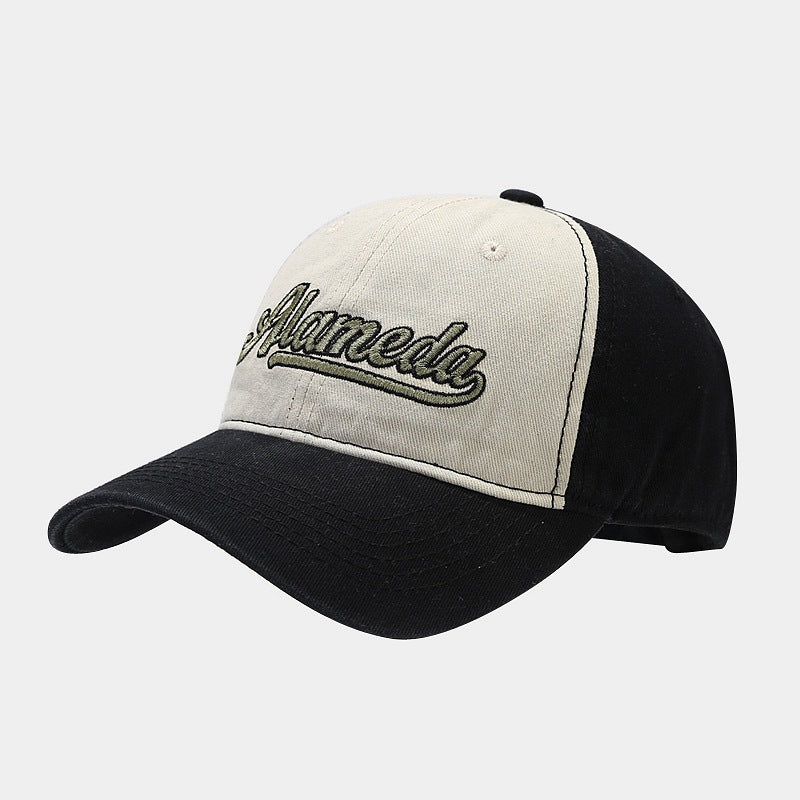 Wholesale  contrast color letter embroidered couple baseball cap