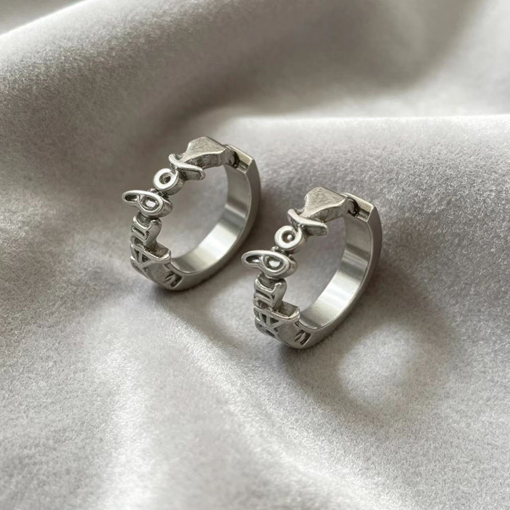 Wholesale Stainless Steel Geometric Open Ear Cuff - Hollow Design Earring Fashion Accessory for Party Boutique Resale