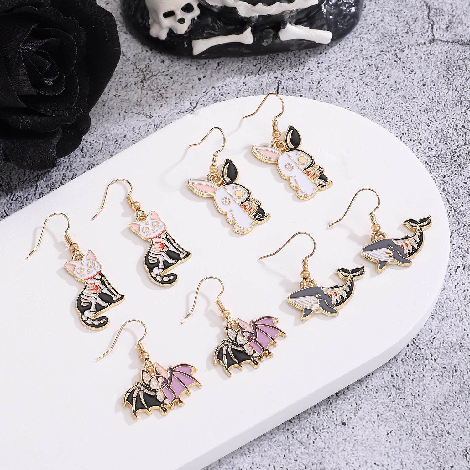 Wholesale Trendy Funny Animal  Earrings Zinc Alloy Electroplate Party Jewelry Accessory