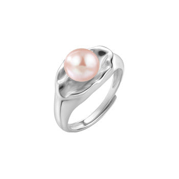 Wholesale S925 Sterling Silver Pearl Ring  Open Personality Rings