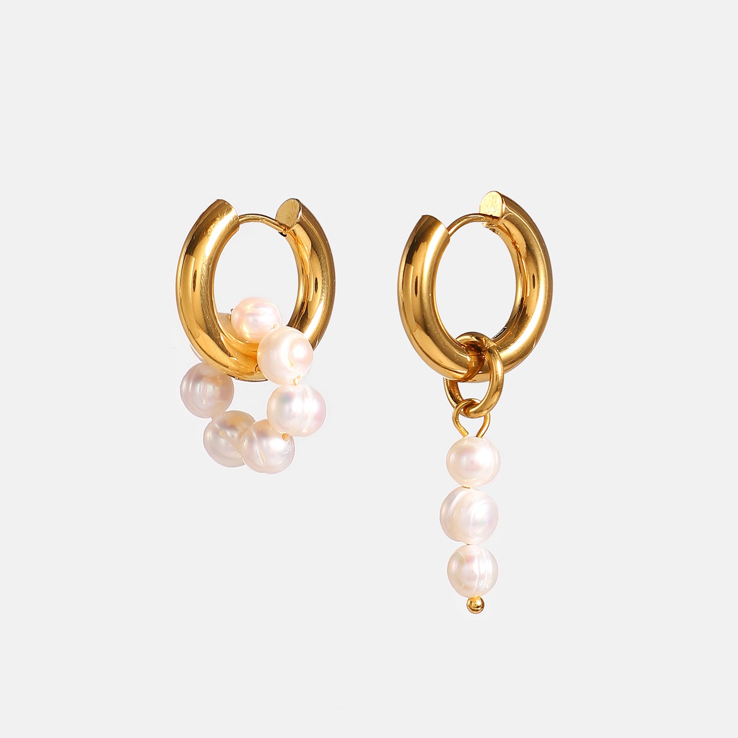 Wholesale  Stainless Steel Pearl Earrings Light Luxury  Earrings