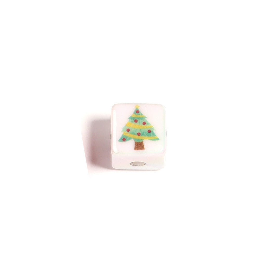 Wholesale 10pcs  Colorful Christmas Tree Focal Beads DIY Bead Accessories