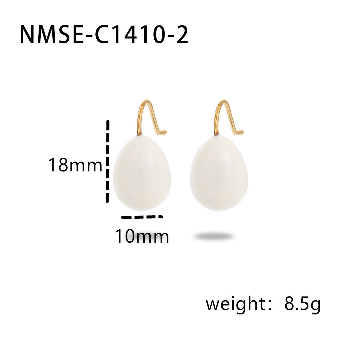 Wholesale Colorful oil drop titanium steel earrings light luxury water drop earrings