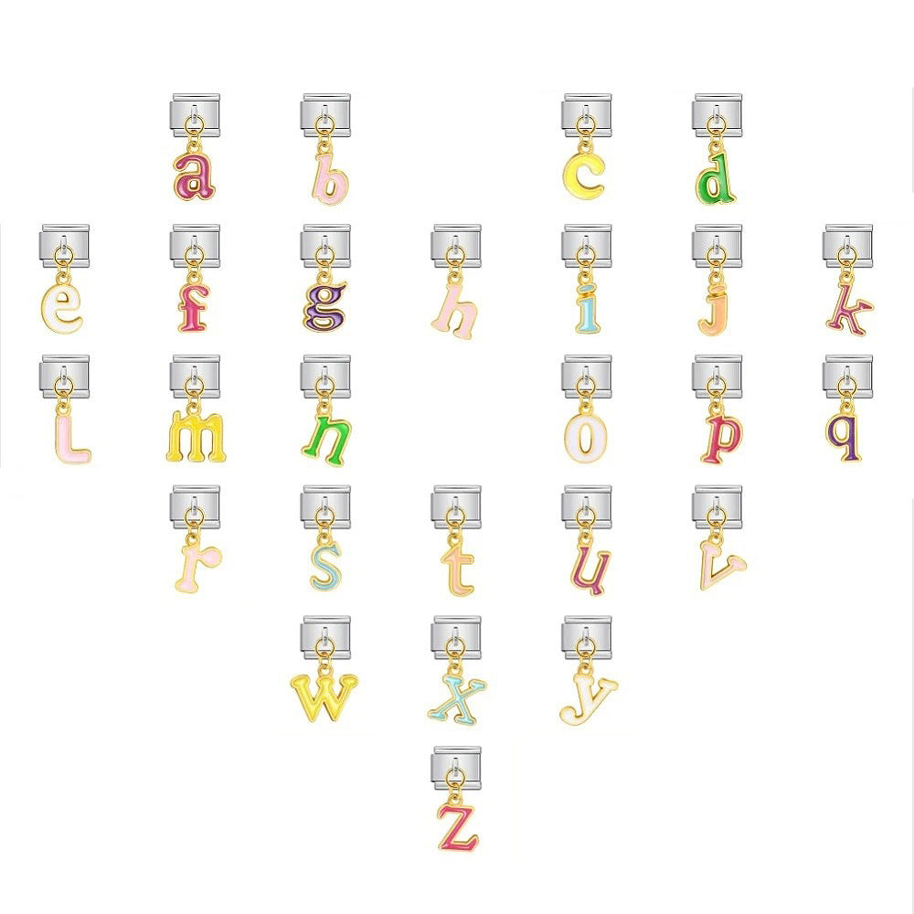 Bracelet de charme italien 5pcs 5pcs 9 mm BRACEAUX DE CROCHEMENT D'HUILE COLORES