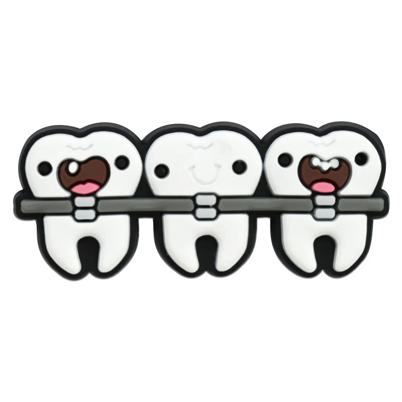 Wholesale Random 100pcs Protect Teeth Shoes Accessories Shoes Charms