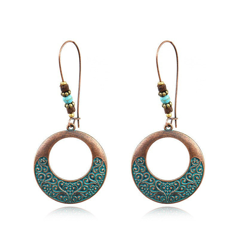 Wholesale Vintage Turquoise Pendant Earrings