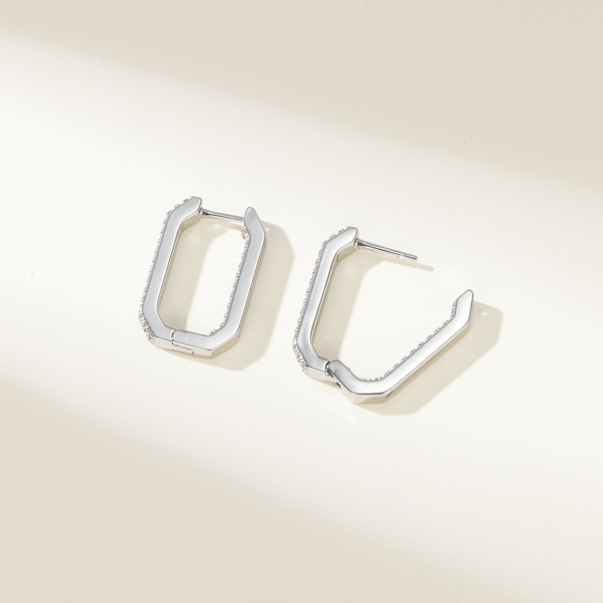 Wholesale  Rectangular Full Pickaxe Earrings
