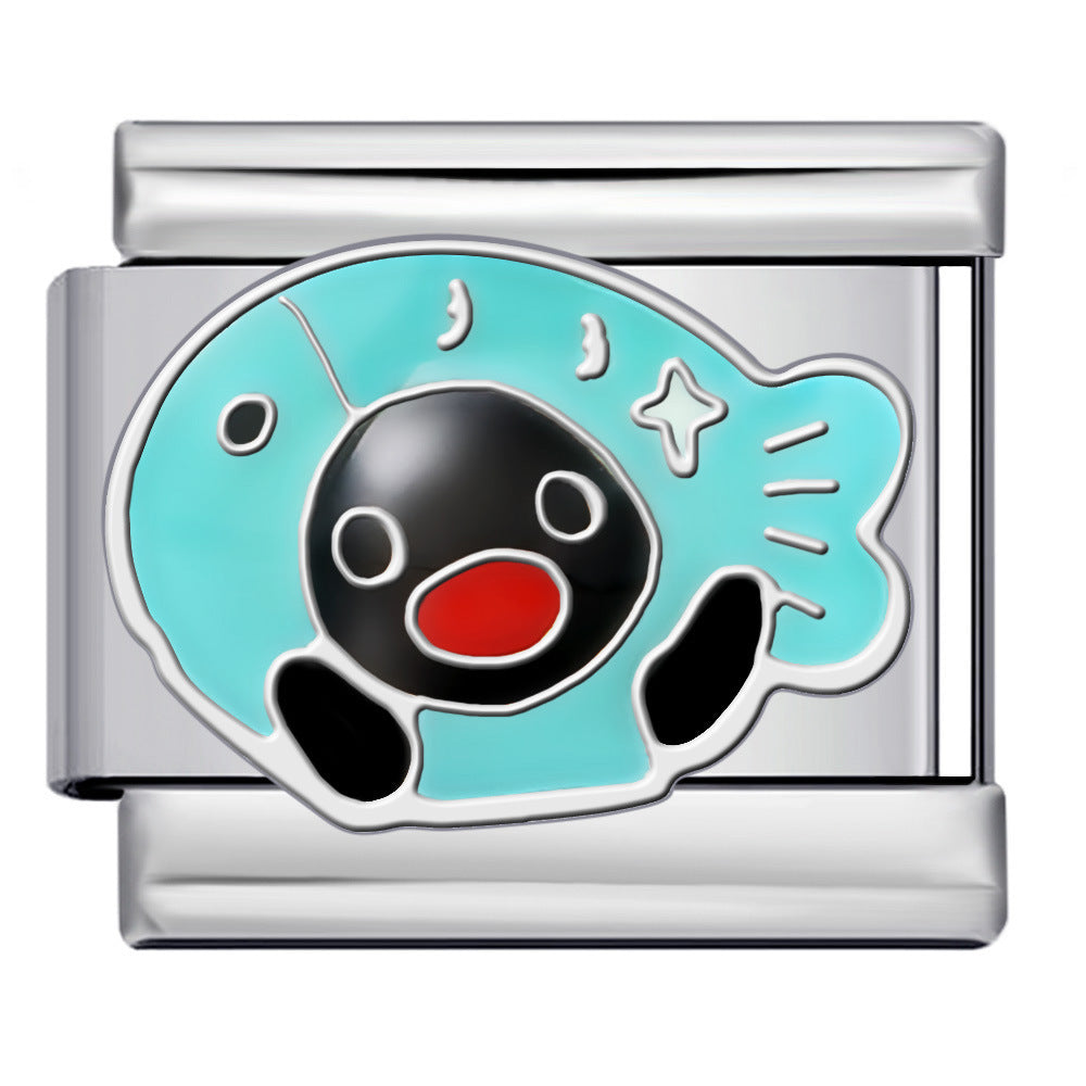 Wholesale 5pcs Italian Charm Bracelet 9mm DIY Splicing Cute Creative Stainless Steel Composable Bracelet