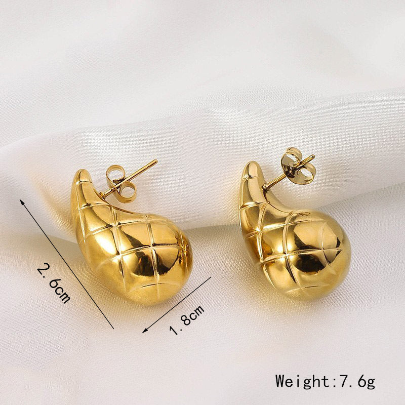 Wholesale Stainless Steel Irregular Exaggerated Earrings ACC-ES-RuiX012