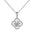 Wholesale Four Leaf Clover Clavicle Necklace 925 Sterling Silver Moissanite Pendant
