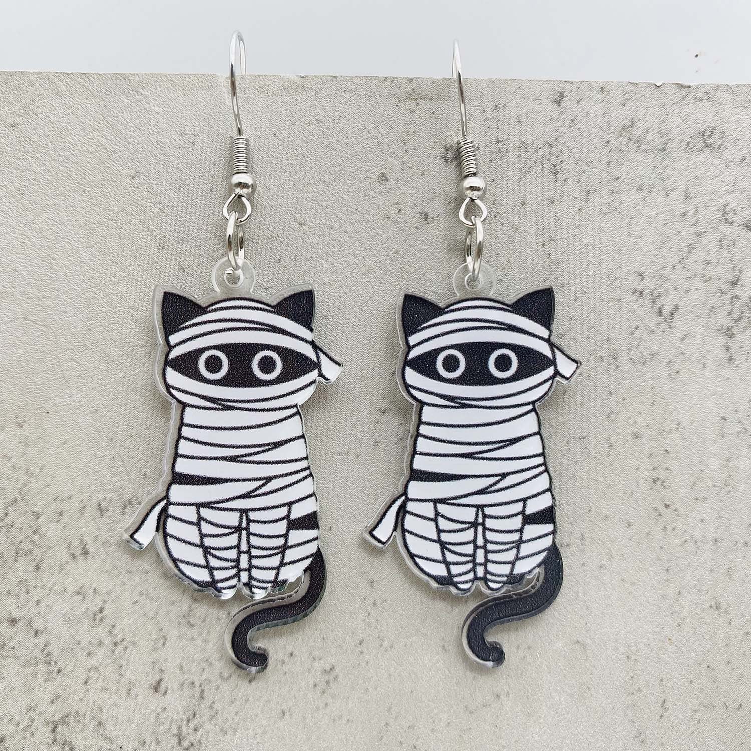 Wholesale  Cartoon Cat Horror Pumpkin Ghost Acrylic Earrings
