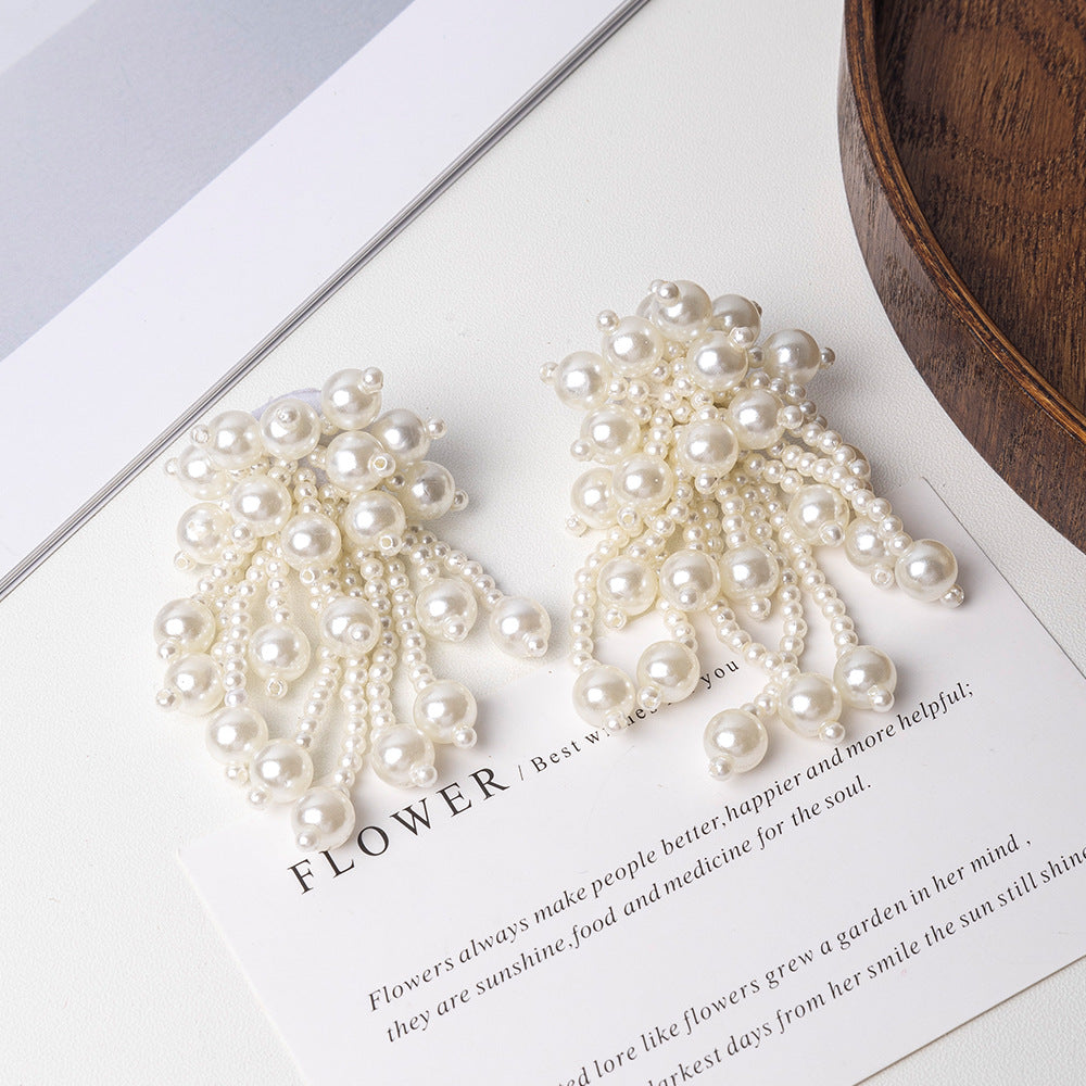 Wholesale  pearl tassel earrings