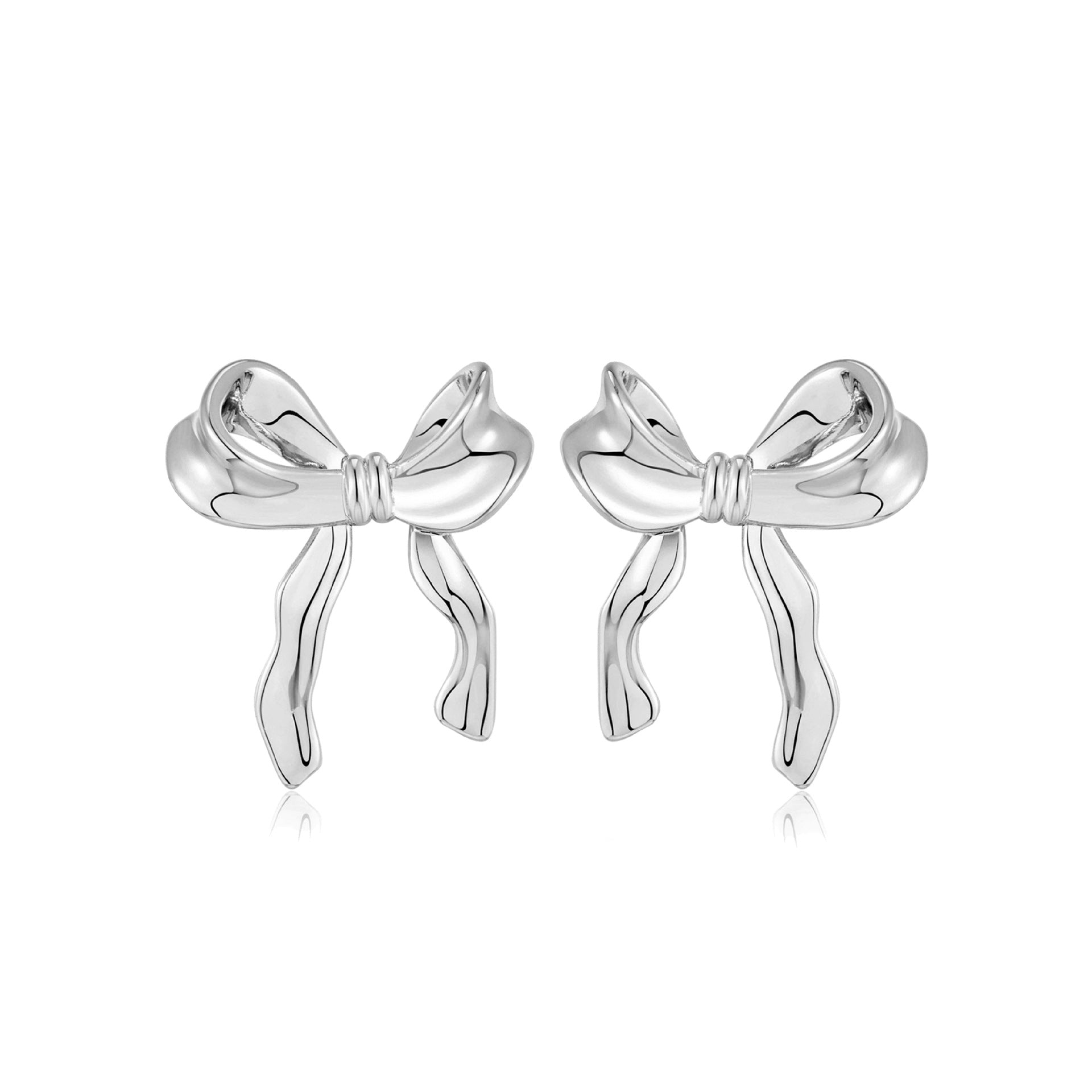 Wholesale Bow Earrings, Copper Plated Genuine Gold Earrings Fashionable Bow Accessories ACC-ES-HuaChuang001