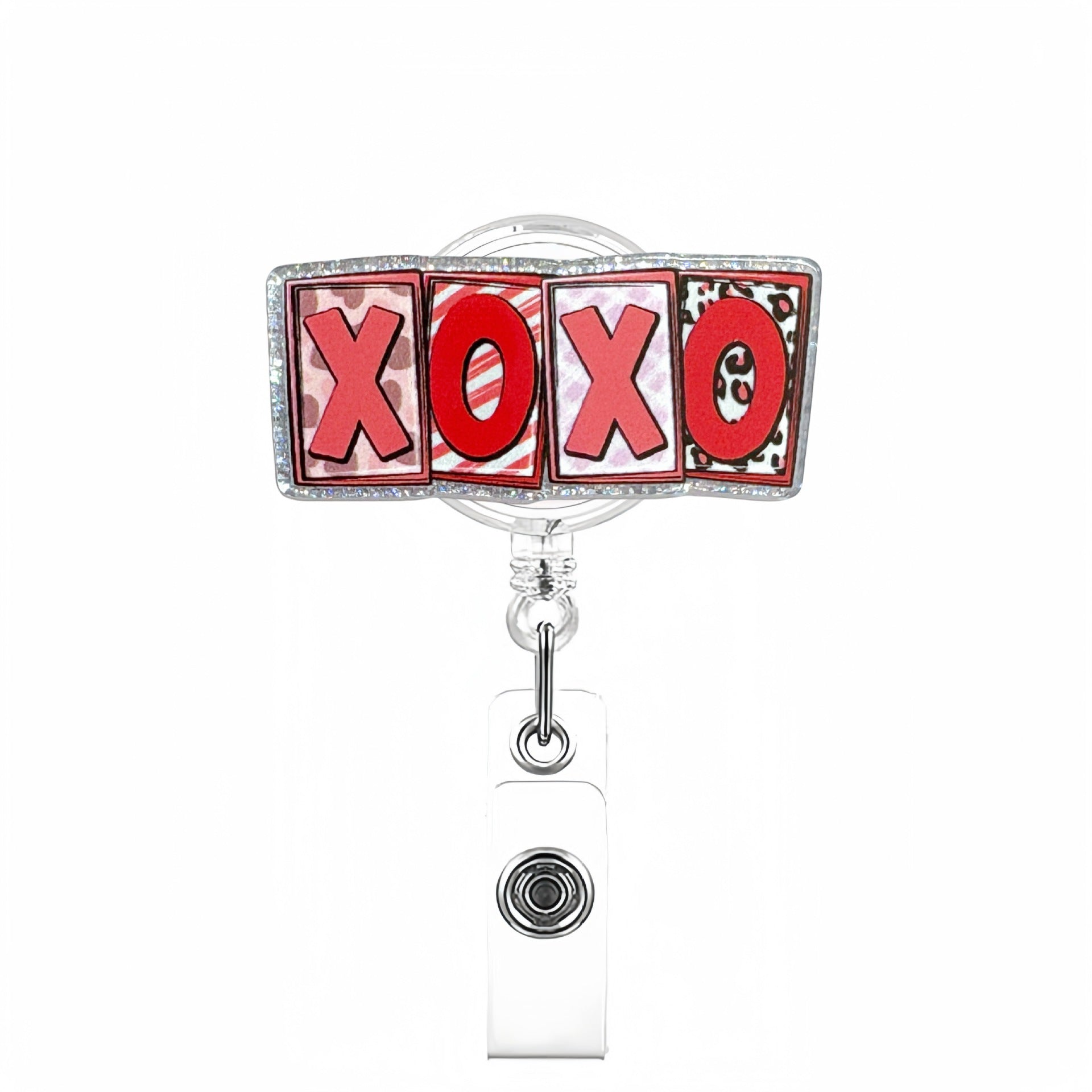 Wholesale Valentine' s Day Acrylic Telescopic Badge Reels