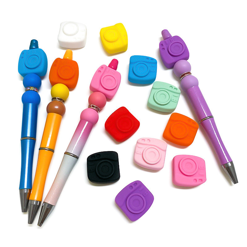 Wholesale 10pcs Solid Color Simulation Camera Beads Irregular Silicone Loose Beads DIY Accessories Focal Beads ACC-BDS-WDX224