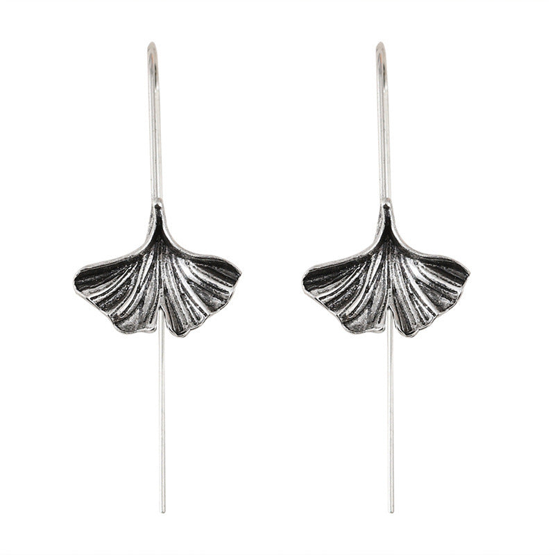 Wholesale bohemian style creative fresh ginkgo leaf earrings