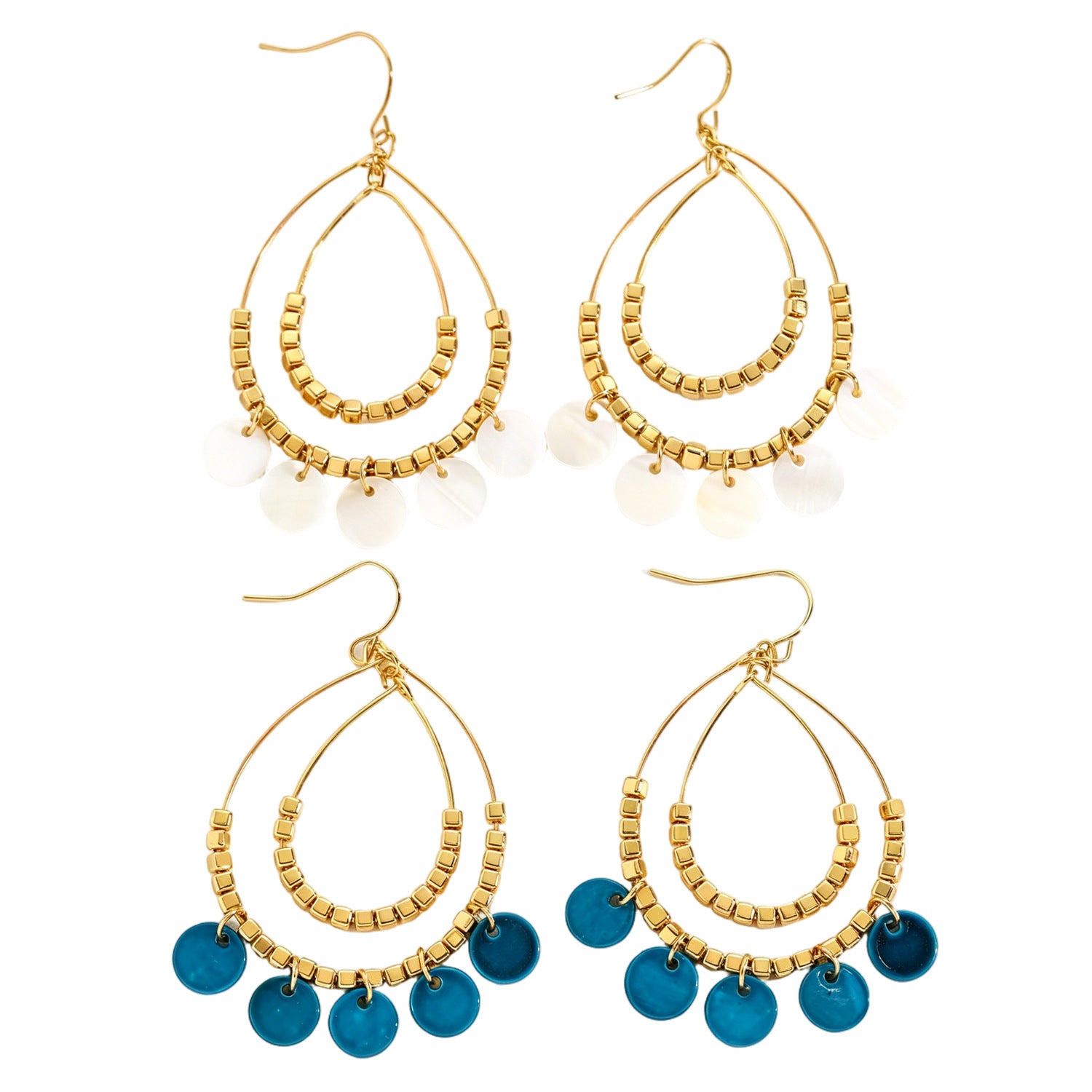 Wholesale Retro Ethnic Water Drop Shell Tassel Earrings Stylish Fashion Accessory For Vacation And Party Wear