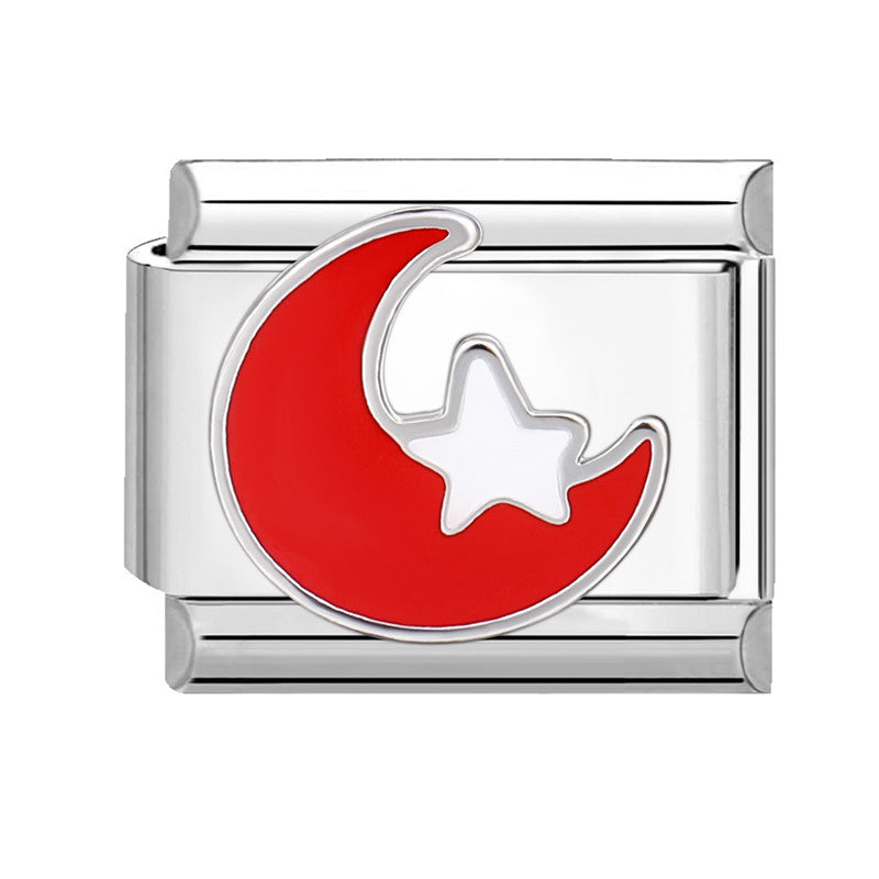 Wholesale Italian Charm Bracelet 9mm DIY Splicing Red Series Titanium Steel Composable Bracelet